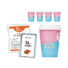 樂活E棧 蒟蒻米濃湯杯飯組 飯*1包+湯*1包+杯子5個, 213g, 1組