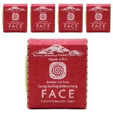 BOUNTY HIMALAYA 活泉能量美膚潔面皂, 100g, 主要使用蜂蜜、甜杏仁、藏欖籽，減少毛躁、修護受損肌膚, 5個