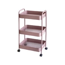 免工具推車 3層 RH2304-PK 47 x 31 x 78cm 3kg, 藕粉色