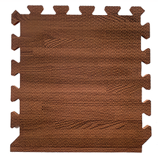 時尚北歐風超厚木紋巧拼地墊 台灣製造, 棕色, 1組