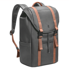 tomtoc 復古新潮經典軍包電腦包 TA1M1D1 材質600D再生環保面料 容量約22L, 棕黑色, 450 x 300 x 150mm, 1個