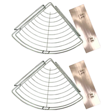 Easy 易立家 304不鏽鋼扇形角落架, 防水防鏽, 台灣製造, 玫瑰金, 2個
