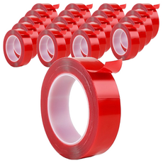 極黏透明無痕強力膠條 15mm 透明色, 20捲