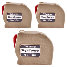 TaJIma 田島 自動剎車捲尺 英吋 Top Conve TOP-50/FT 5m x 13mm 灰色 151g, 3個