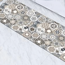 FL 生活+ 奈米硅藻土速乾防滑吸水地墊 1kg, 六角花磚