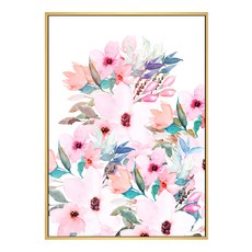 花漾 花卉藝術掛畫, 木色框