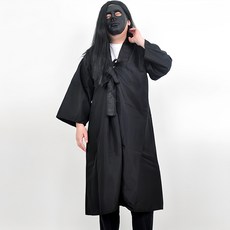 Partyshow 陰間使者服裝 + 行為藝術面具組, 1組, 黑色(面具)