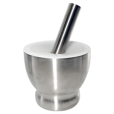 不鏽鋼連體搗器/搗蒜/研磨缽/搗碎器 附蓋 + 磨棒, 1個