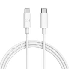 ZMIFI 紫米 60W TYPE-C雙向PD充電線, 高品質更耐用, 10000次插拔力測試, 150cm, 白色, 1條