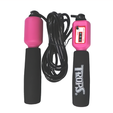 TROPS 特波士 計數泡棉跳繩 4609A,紫色,可計數,泡棉手柄,長度可調, 256cm, 1個