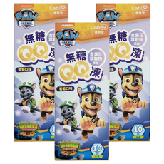 Lab52 齒妍堂 汪汪隊無糖QQ凍 兒童零食 無糖 QQ彈, 葡萄, 200g, 3盒