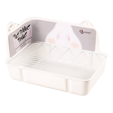 西伊勢活動鎖扣兔便盆 防濺尿盆 寵物廁所, R-A865 顏色隨機, 1個