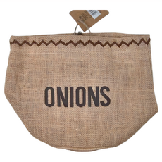 Natural Elements 蔬果束口收納袋 - 黃麻 內裏100%棉, 洋蔥 + 亞麻色, 1個