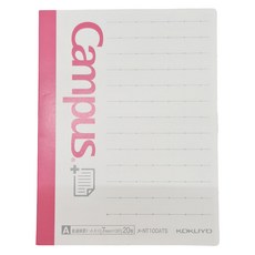 KOKUYO 國譽 Campus 筆記便利貼A罫直式 S(100 x 75mm), 20張, 1組, 白色 + 粉色