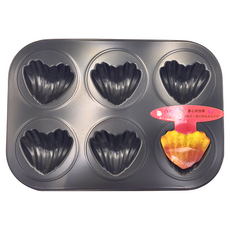 Betty's 焙蒂絲 六連愛心貝殼烤盤, 1個