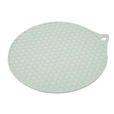 SiliPot 鉑金矽膠隔熱墊，掛孔設計 易拉設計 超級柔軟，韓國製造, 薄荷綠色, 1個