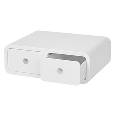 SYSmAX現代感奧利歐多功能收納盒，HIPS材質，W310xD230xH105(mm)，白色, 2格