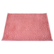 E.dot 吸水防滑雪尼爾短毛地墊, 強力吸水, 防滑可機洗, 60 x 40 x 1.5cm, 粉紅色, 1個