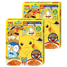 丸美屋 速食迷你甘口咖哩 寶可夢 豬肉+野菜 微波後即可食用, 120g, 2盒