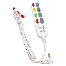 spirit 電精靈 PKK-244A MAX1650W 4開4插2P 平貼插頭延長線, 1.8m, 白色, 1條