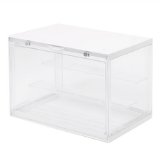 KOLKO 公仔展示盒, 8.7L, 磁吸門蓋, 優質ABS/PS塑料, 可疊加擺放, 1個, 30*17*23cm