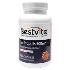 Bestvite 天然高濃縮蜂膠膠囊, 120顆, 0.6g, 1罐