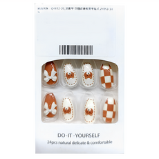 穿戴甲 立體彩繪款美甲貼片, ZK052, 1盒