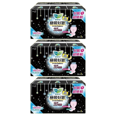 Laurier 蕾妮亞 台灣公司貨 極吸好眠衛生棉, 大流量安心特長 35cm, 18片, 3包