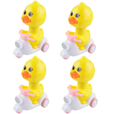 萌趣按壓滑行車 兒童迴力車 萌萌鴨 顏色隨機 4個 寶寶玩具