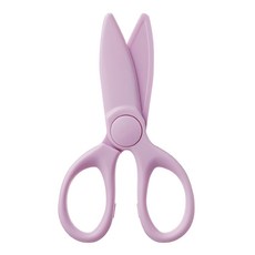 KOKUYO 國譽 兒童塑膠安全剪刀，圓刃設計，適用年齡2-4歲，附練習用紙, 紫色, 1個