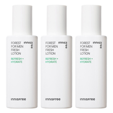 INNISFREE 綠樹林風男士清爽保濕乳液 葛札瓦黑酵母配方 有效滋潤肌膚, 140ml, 3瓶