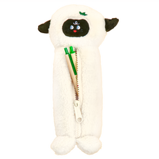 毛絨立體拉鏈文具袋 K446 150g 軟軟小綿羊 1個