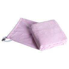 QIDINA 韓式素色便攜保潔墊睡袋 附收納袋 單人加大(215 x 80cm), 1個, 甜蜜粉