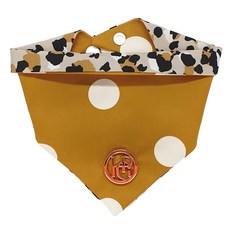 HAPPY GO PUPPY 寵物領巾 - 泰山, 手工製作, 100%棉麻材質, XS, 1條