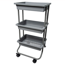 SHUTER 樹德 悠活手推車 需DIY HC-3H 425 x 390 x 825mm, 灰色, 3層