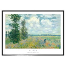 菠蘿選畫所 莫內 阿讓特伊 罌粟花田 AVAR3425B, 黑色