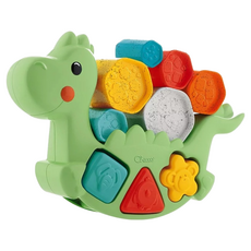 Chicco ECO+益智趣味小恐龍, 2合1搖擺恐龍, 平衡形狀分類遊戲, 1歲+, 1個