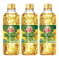 TAISUN 泰山 均衡369 健康調合油, 嚴選澳洲芥花油、英國葵花油及西班牙橄欖油, 耐高溫220°C, 通過SQF國際認證, 1L, 3瓶