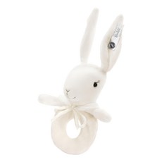 Steiff 金耳釦泰迪熊 嬰幼兒手搖鈴 Rabbit Grip Toy sand 小兔 寶寶安撫玩具, 1個