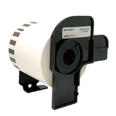 brother 兄弟牌 連續標籤帶 DK-22251 62mm 適用於QL系列標籤機, 白底紅黑雙色, 15.24m