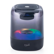 E-books D55 真空透視高音質藍牙5.3喇叭 七彩動態呼吸燈 360°環繞立體聲, E-EPD243, 黑色