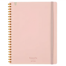 KOKUYO 國譽 軟線圈點線筆記本，A5尺寸 210x148mm，50枚，日本產, 桃色, 1本