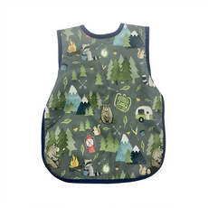 BAPRON BABY 圍兜裙, 完全防護, 抗汙易洗, 舒適安全, 輕便易攜, 熊伴露營, 1入, 1件