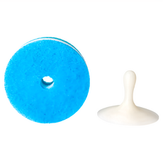 marna 便利附吸盤海綿 - 藍色 三層海綿菜瓜布, 1個, 1入