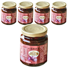 左邊口袋 紅蔥酥拌醬, 手工現炒, 無防腐劑, 新鮮食材, 240g, 5罐