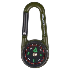 WellHike 玩客 指南針溫度計掛扣, 黑色, 1個