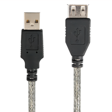 Cable USB 2.0 高速傳輸線 A公-A母 C-USB-AAPS系列, 1m, 鍍鎳頭 黑色, 1條