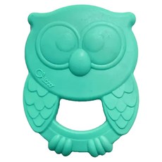 Chicco ECO+貓頭鷹固齒玩具,柔軟材質,凸起設計,舒緩長牙不適, 輕巧易抓握, 訓練寶貝咀嚼能力, 固齒玩具, 顏色隨機, 1個