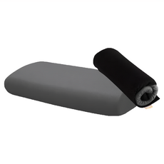 LazyRoll 捲捲舒 枕頭 Lite波浪型時尚 聚氨酯記憶棉(不可水洗) 台灣製, 展開50 x 30 x 9cm 收納30 x 12cm, 灰色, 1個