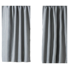 HOLA 和樂家居 PALETTE仿麻全遮光半腰窗簾, 礫石灰